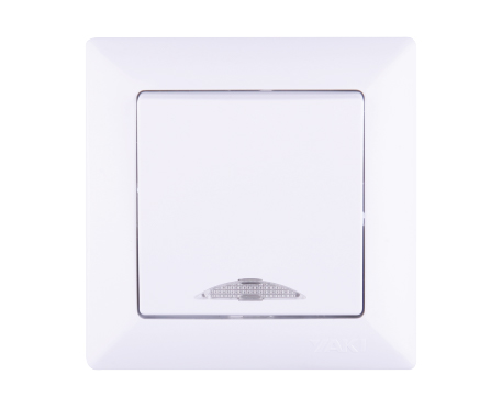 Interrupteur simple lumineux blanc