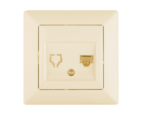 Prise internet RJ-45 beige