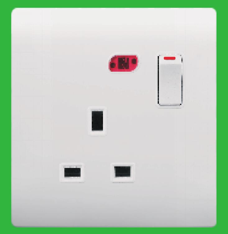 YAKINOVELA  series1G 13A socket with neonNR-009