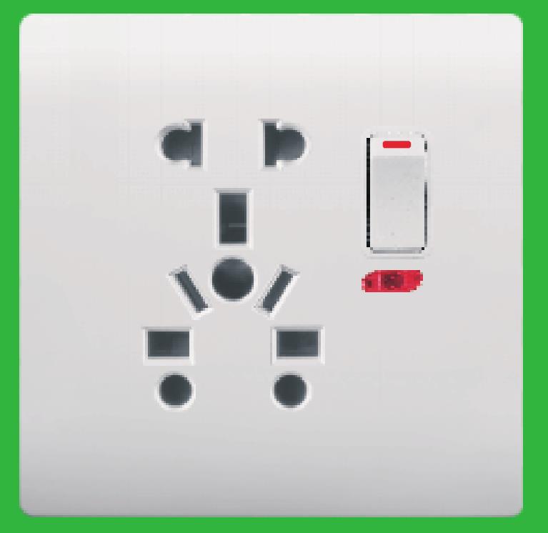 YAKINOVELA  series1G 10hole socket with neonNR-032